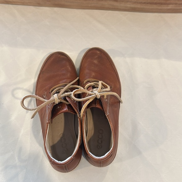 ECCO Women's‎ Damara Boot brown Tan Leather Sneaker Casual Shoes size EU 38 EUC - Picture 5 of 7